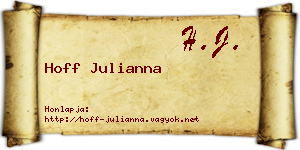 Hoff Julianna névjegykártya